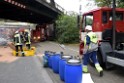 LKW blieb unter Bruecke haengen Koeln Ehrenfeld Innere Kanalstr Hornstr P364